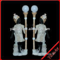Life Size Indian Man Stone Light Lamp Statues YL-R407
